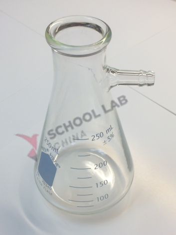 Flask,thick wall,w/sidearm,250ml,MICS